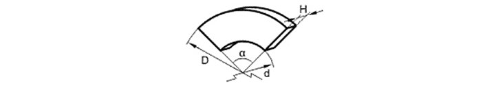 Схема габаритных размеров сектора 43-Т